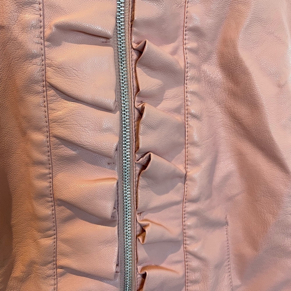 Baccini Faux Leather Pink Jacket - Picture 5 of 11